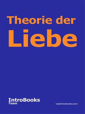 cover image of Theorie der Liebe